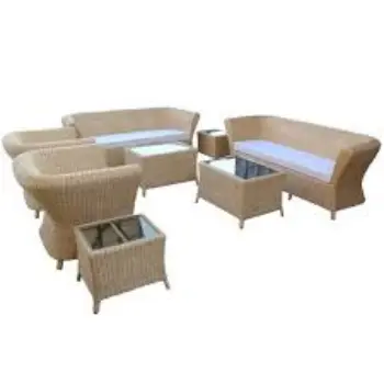 Modern Cane Sofa Set